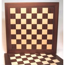 Schaakbord mahonie met zwarte sierader 4,5cm